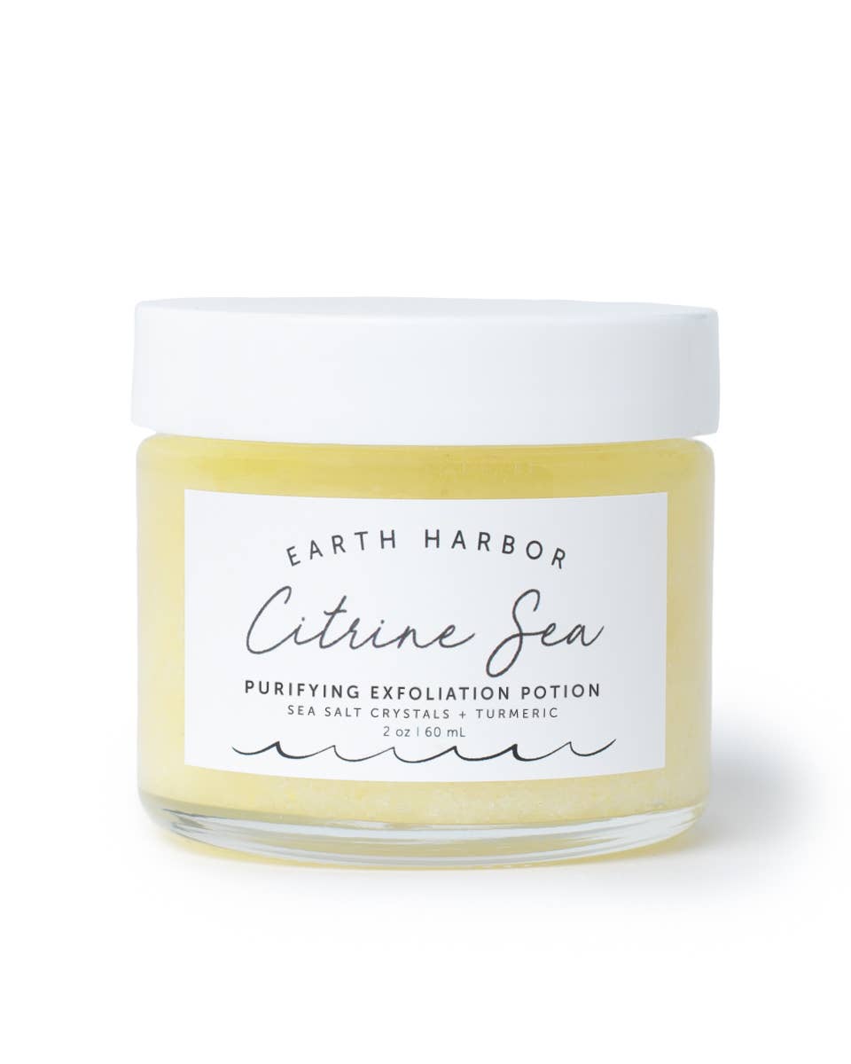 Tropical Exfoliator: Citrine Gemstone + Turmeric Oil Core Earth Harbor Naturals