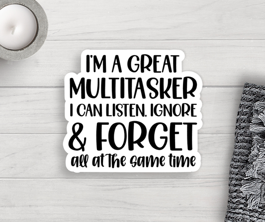 Multitasker Vinyl Sticker Core Expression Design Co