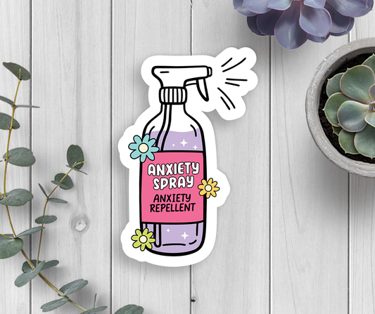 Anxiety Spray Vinyl Sticker Core Expression Design Co