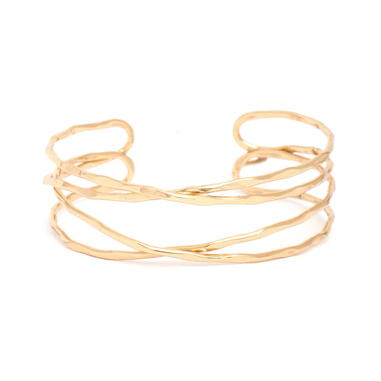 Textured Cuff Bracelet | Gold Core Splendid Iris