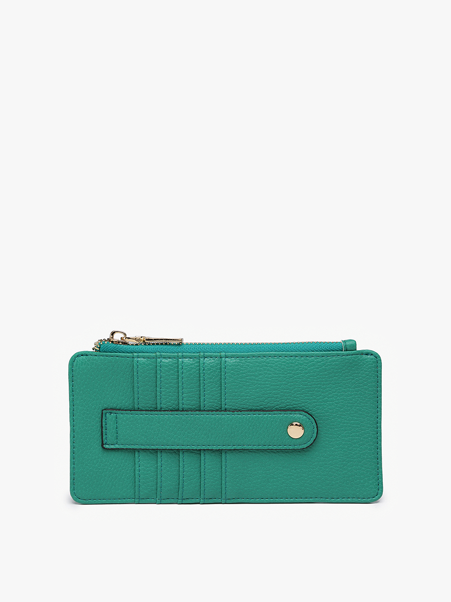 Kelly Green Saige Slim Card Holder Wallet Fall-Winter Jen & Co.