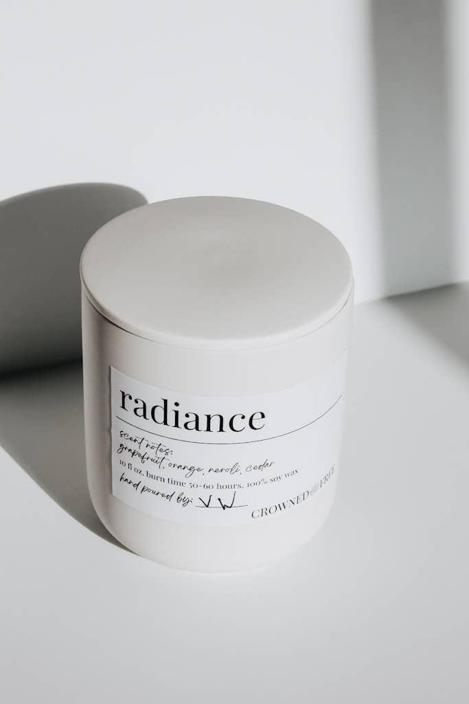 Radiance Candle - 10oz - Made by Survivors Core Crowned Free