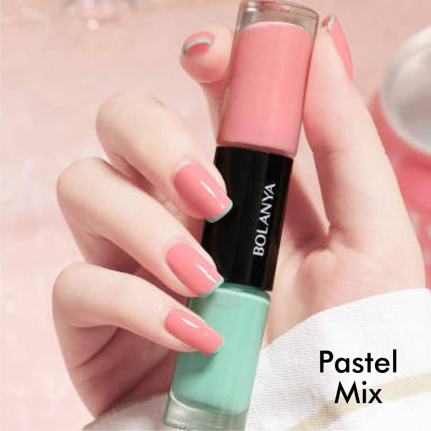 Pastel Mix Double Nail Polish  Tiny Gift Society