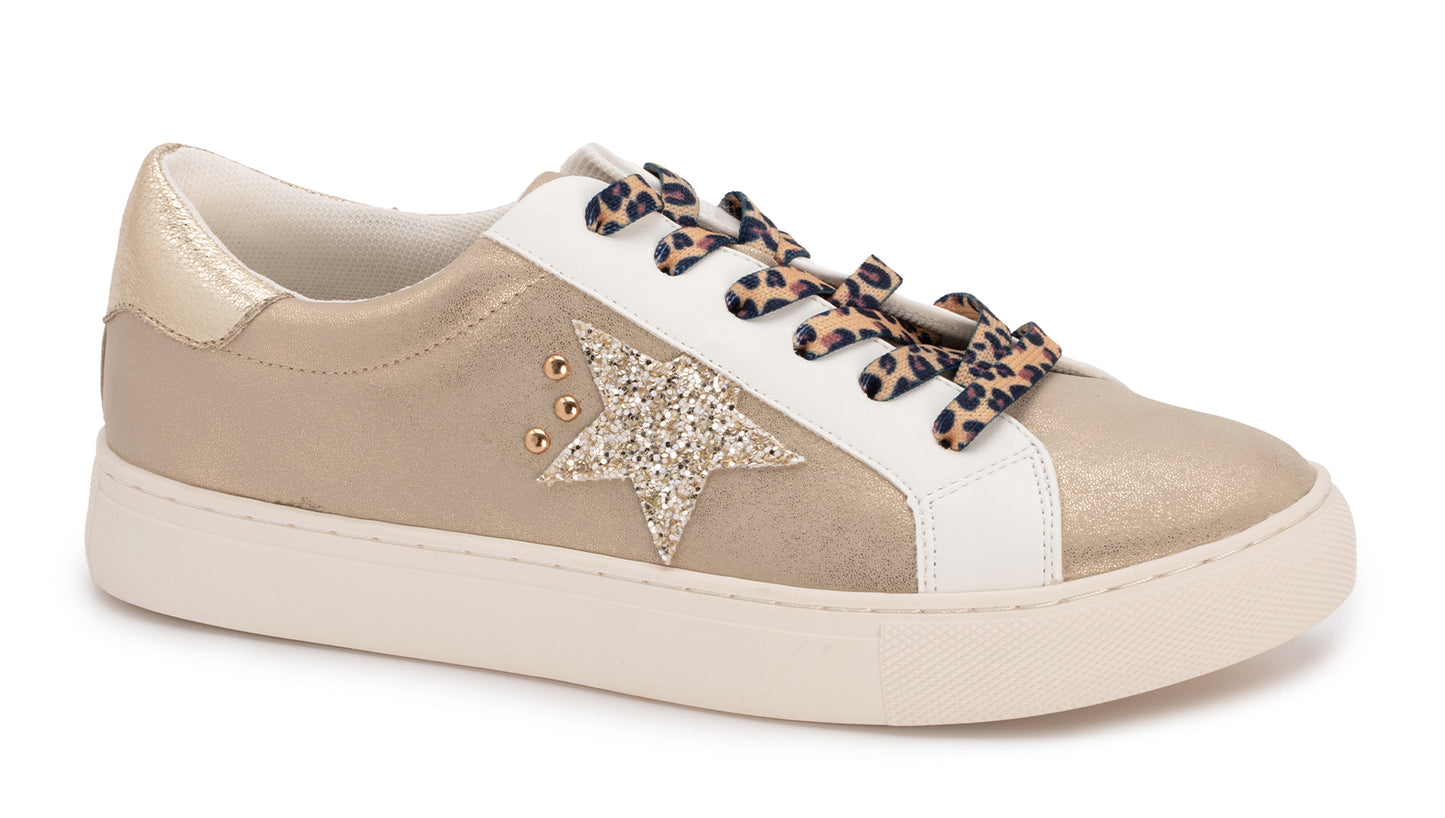 SUPERNOVA Gold Metallic Glitter Sneaker Spring-Summer Corkys Footwear