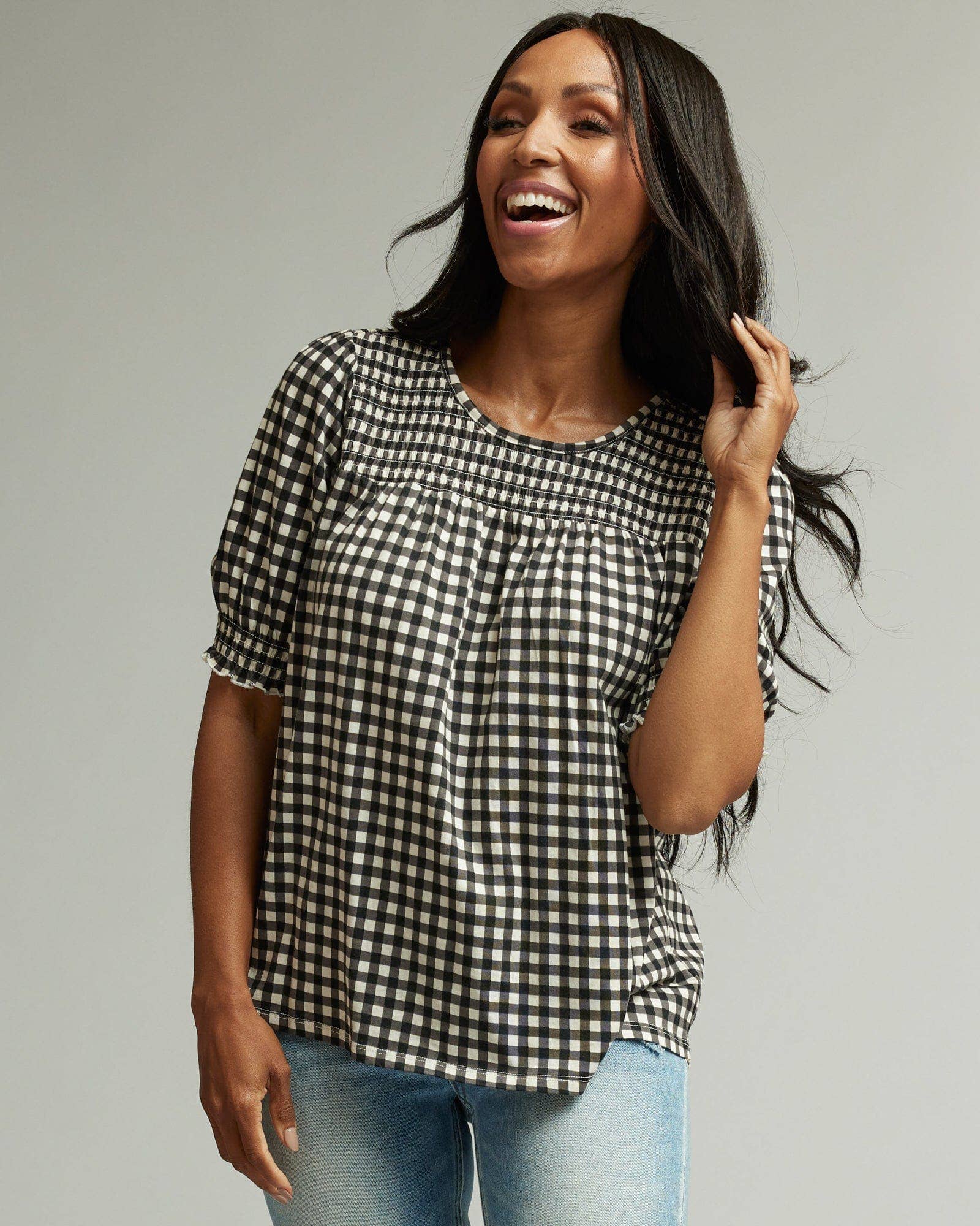 Tessa Gingham Blouse Fall-Winter Downeast