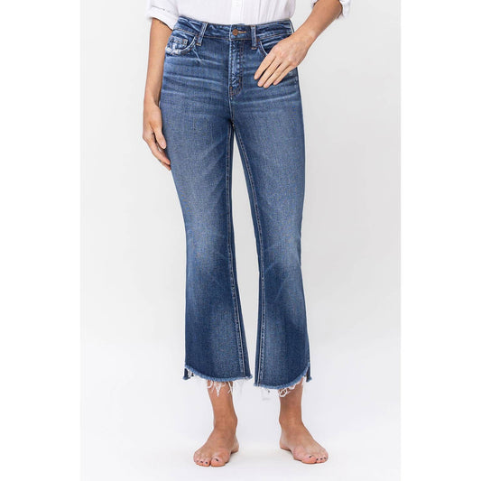 INGENUITY HIGH RISE STEP HEM CROP FLARE JEANS Spring-Summer FLYING MONKEY