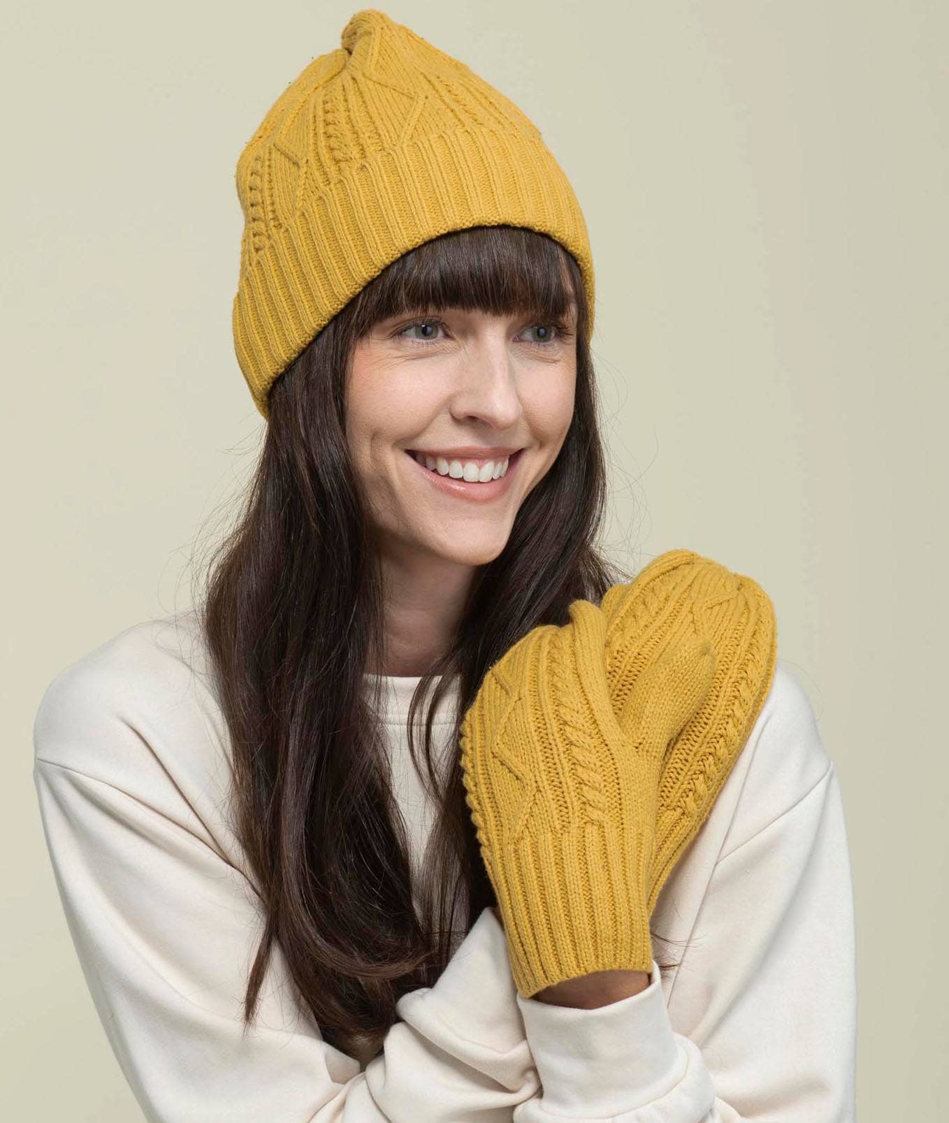 Ochre Vail Cabled Mittens Fall-Winter ORB