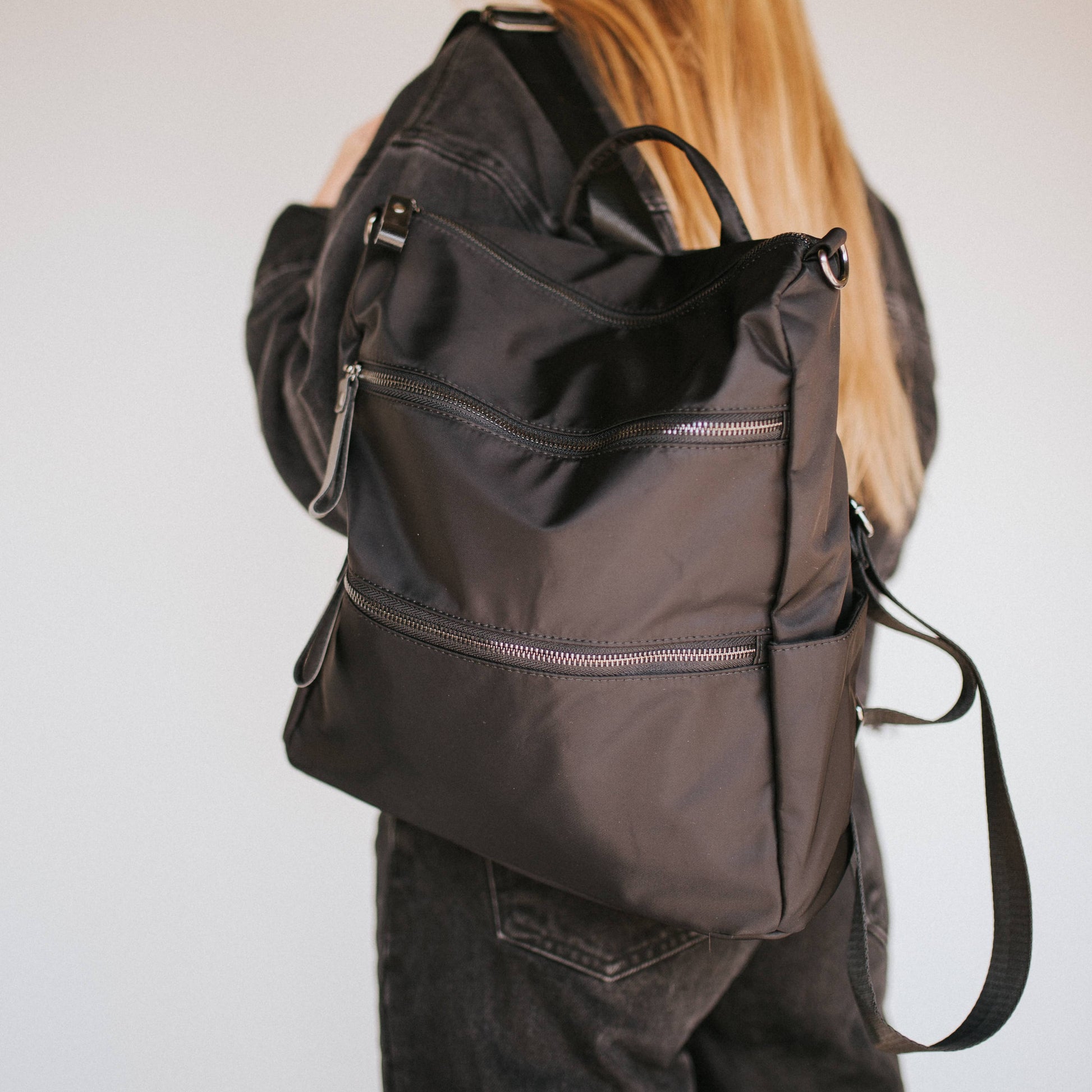 Nori Nylon Backpack: Black Core Pretty Simple