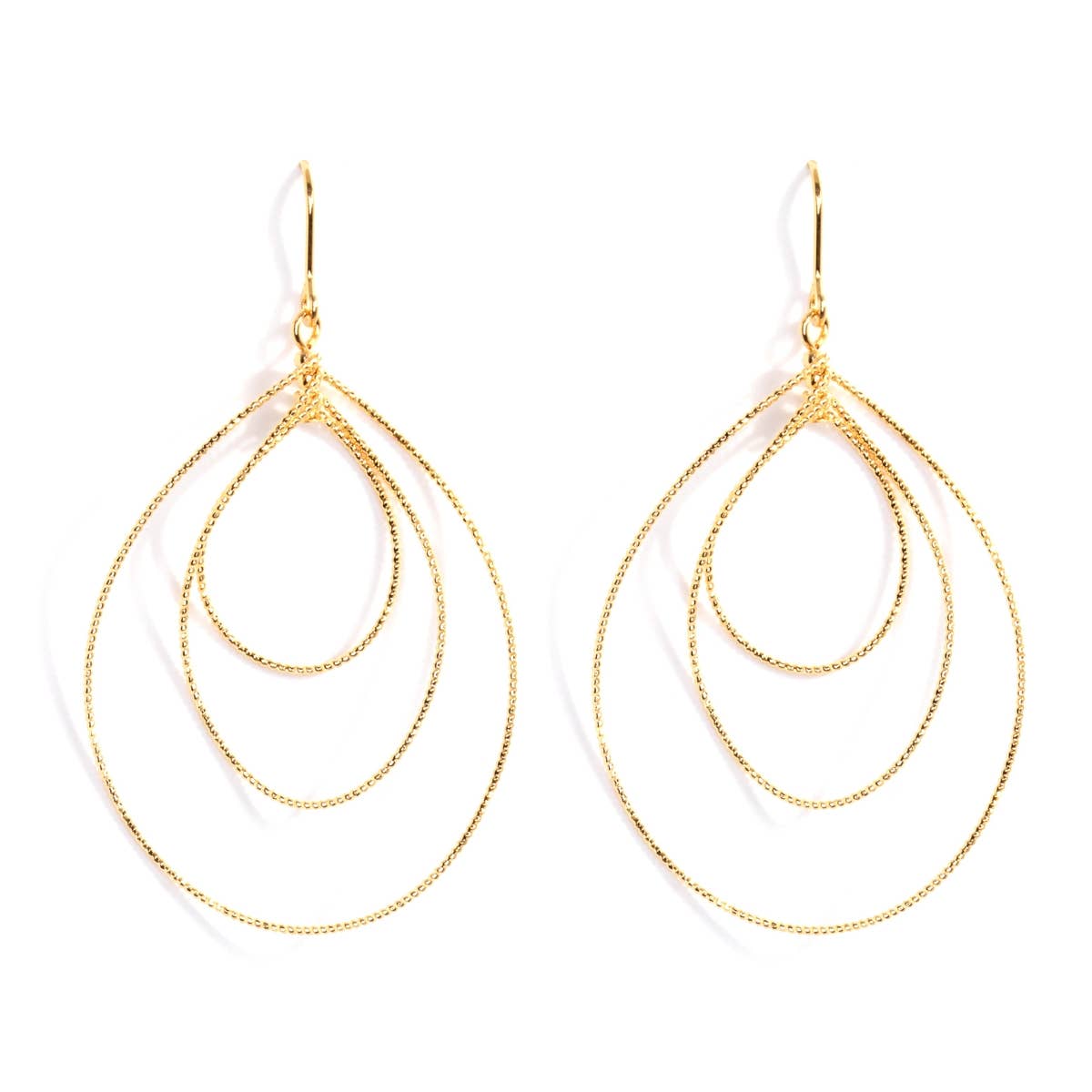 Ultra Delicate Triple Teardrop Earrings Core Splendid Iris