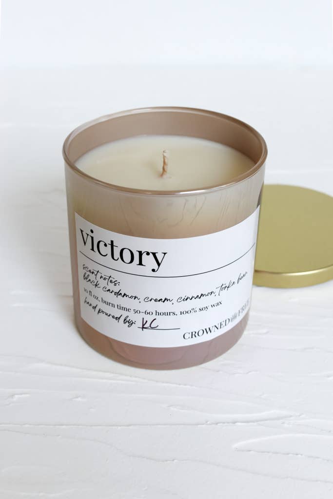 Victory Candle - 10oz - Made by Survivors Core Crowned Free