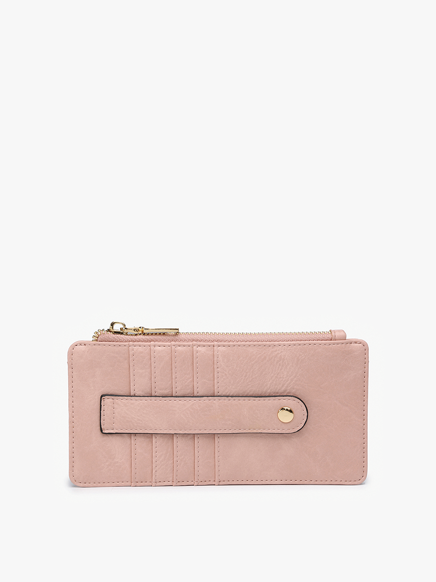 Dusty Pink Saige Slim Card Holder Wallet Fall-Winter Jen & Co.