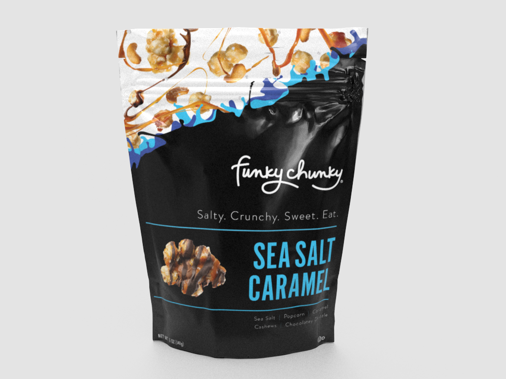 Sea Salt Caramel 5oz Bags | Chocolate Popcorn Core Funky Chunky