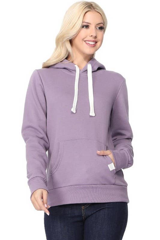 Dusty Purple Stretch French Terry Pullover Hoodie Spring-Summer Vanilla Monkey