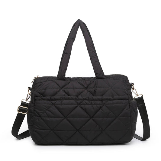 Billie Quilted Nylon Satchel  Jen & Co.