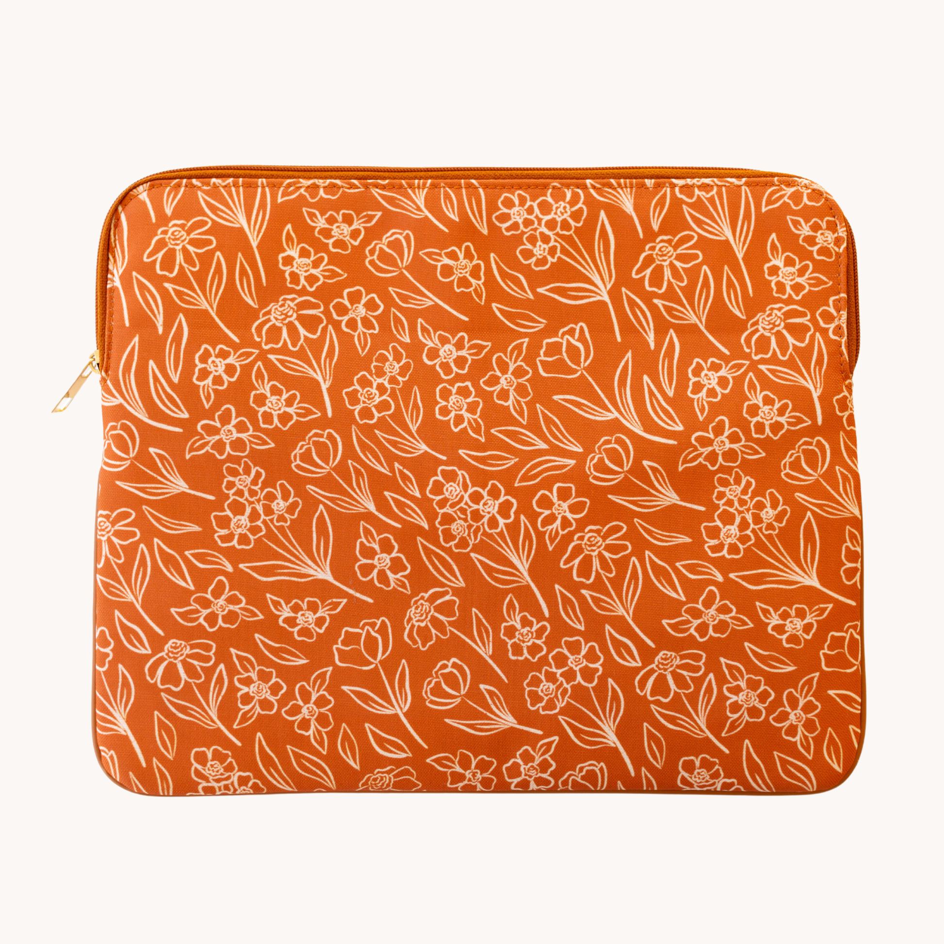 Terracotta Laptop Sleeve: 15" Spring-Summer Elyse Breanne Design