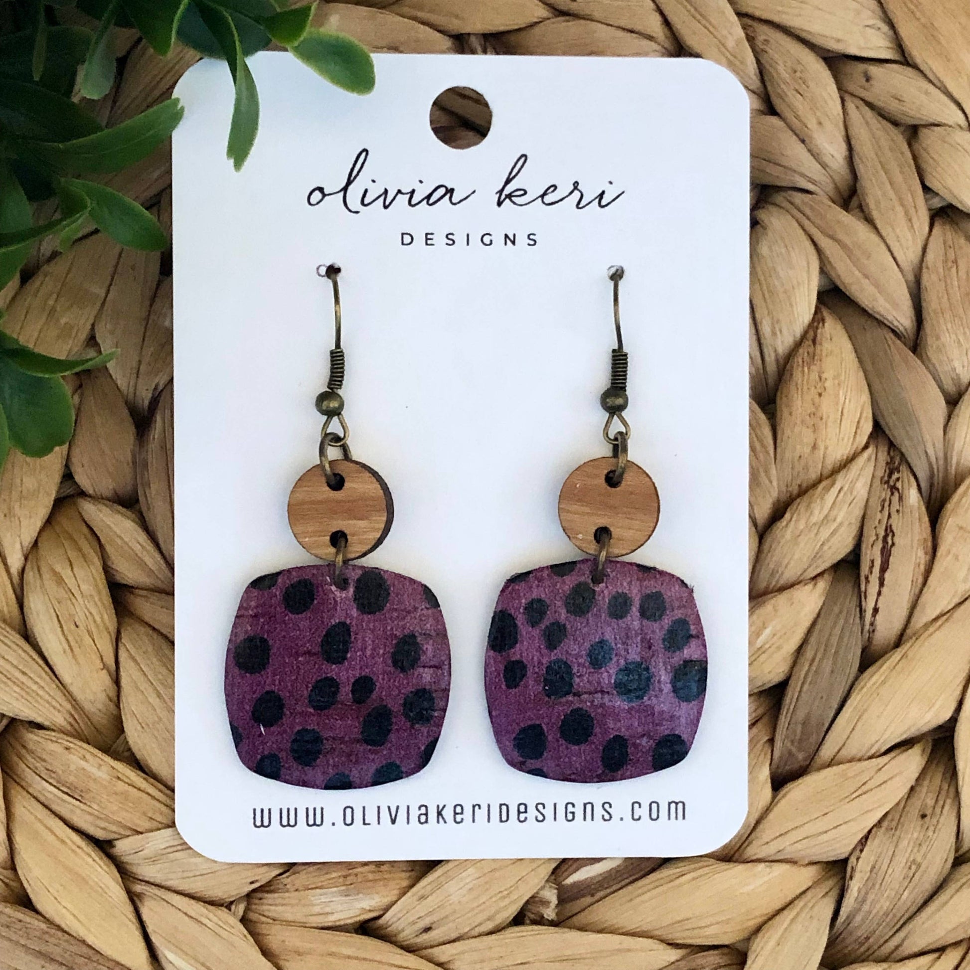 Nora - Plum Polka Dots Spring-Summer Olivia Keri Designs