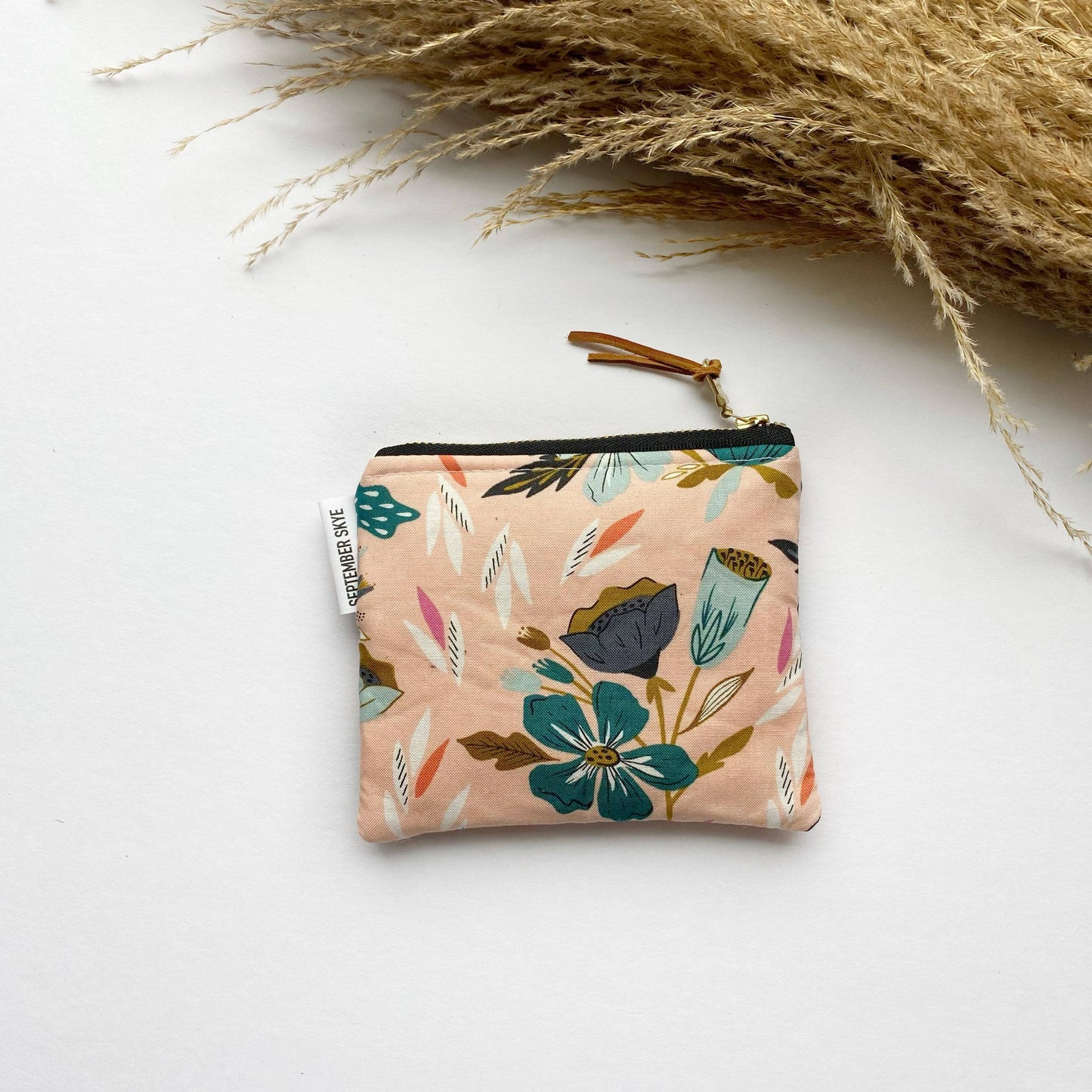 Small square pouch in light pink floral Spring-Summer September Skye Bags & Accessories