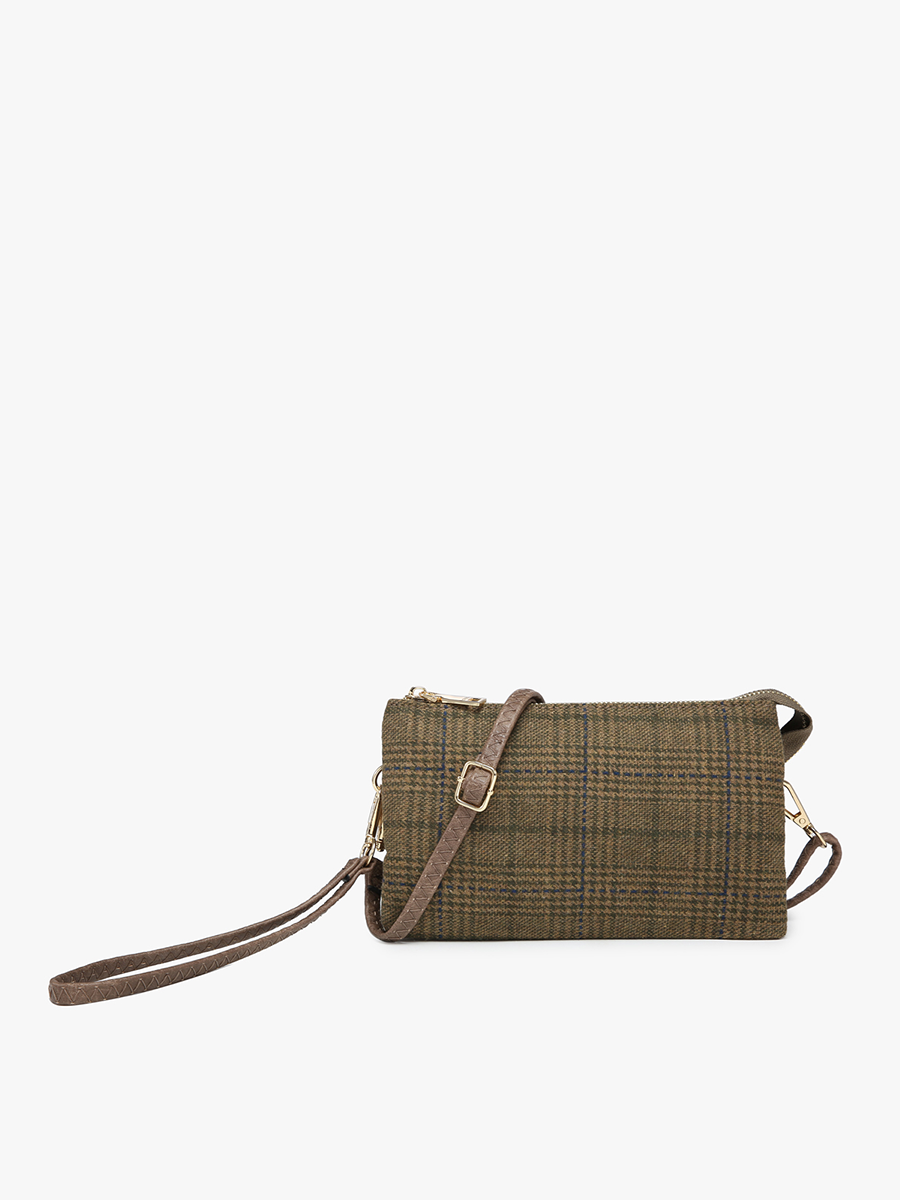 Riley Plaid 3 Compartment Crossbody/Wristlet Fall-Winter Jen & Co.