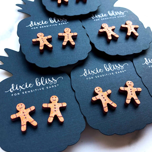 Gingerbread Men Stud Earrings Fall-Winter Dixie Bliss