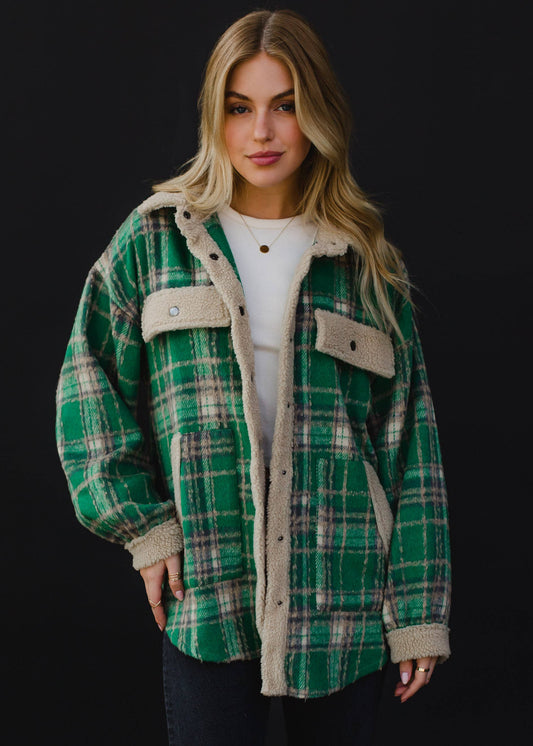 Green, Tan & Gray Plaid Jacket Fall-Winter Panache Apparel Co.