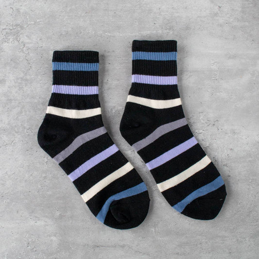 Color Striped Casual Socks Fall-Winter Tiepology