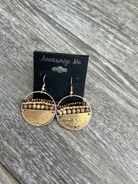 Circle Dangle Beaded Earring