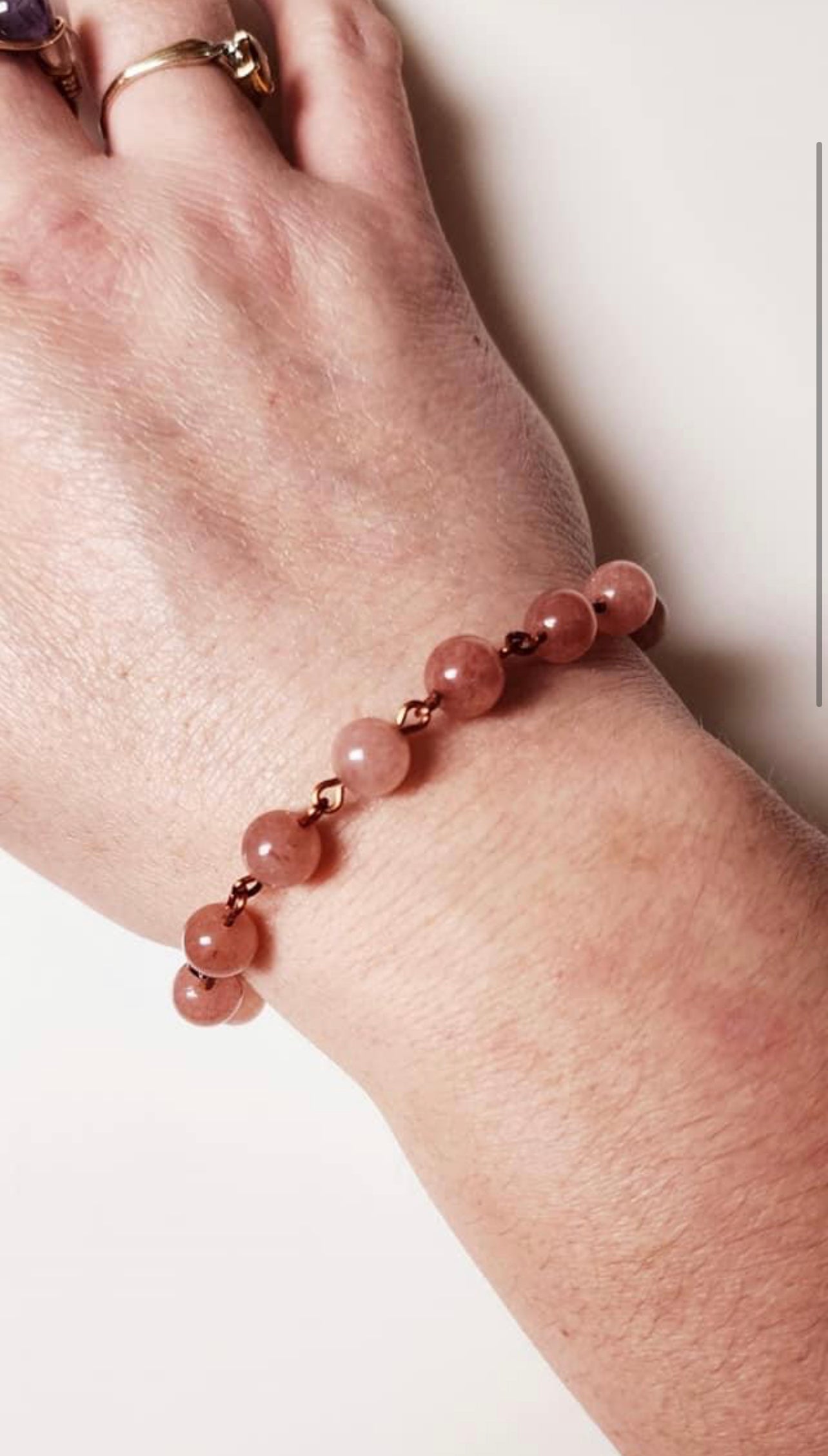 Copper Wire Moonstone Bracelet Core Bliss Beads By Tiff